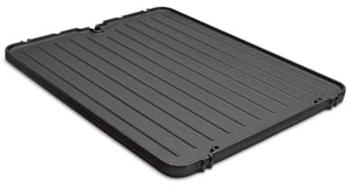Broil King Gusseisen Grillplatte für Gem 320 und Porta Chef 320 - Beidseitig nutzbare Wendeplatte - 27,5 x 33,5 cm