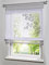 SIMPVALE Raffrollo/Innenvorhang für Fenster, einteilig, mit Blumenstickerei, grau, 80_x_120_cm