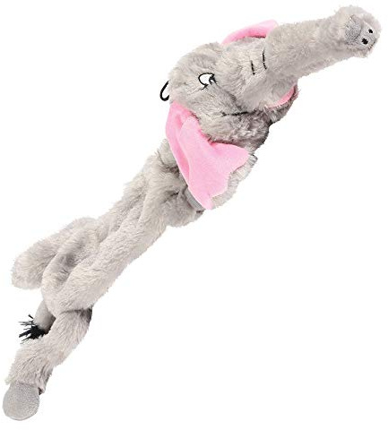 HAPPYPET Mad About Pets Plush Elephant Wild Crinkler Dog Toy | Unstuffed crinkle dog toy – lightweight plush with crinkle sound to keep dogs entertained for hours