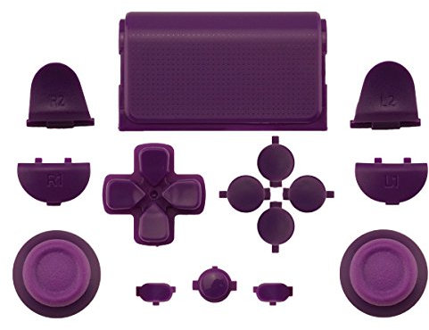 WPS Touch Pad Thumbsticks Richtungstasten Home Full-Ersatzteile-Set für PS4 Playstation 4 Dualshock 4 Controller Shell (für Gen 1 Controller) Violett Violett