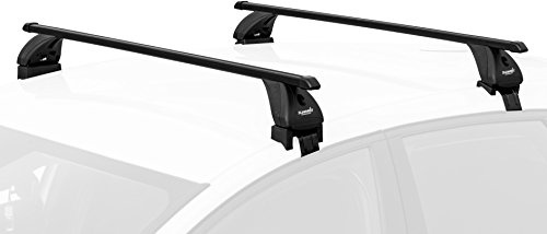 Summit SUP-26324S Premium Multi Fit Lockable Roof Bars, Black Steel, Set of 2