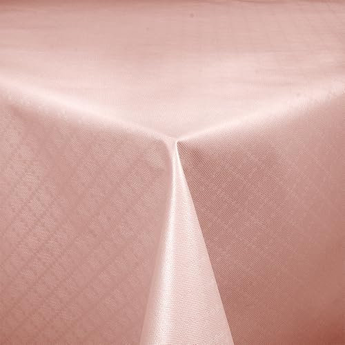 Wachstuch Diamant Relief Rosa Breite & Länge wählbar abwaschbare Tischdecke Eckig 120 x 120 cm