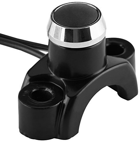 Interrupteur de Commande de Guidon, Keenso Commutateur de Guidon de Moto 7/8 22mm Démarrage Stop Universel(C)