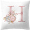 Xmiral Briefe Kissenbezug Weiß Englisch Alphabet Sofakissenbezug 45x45 cm(H)