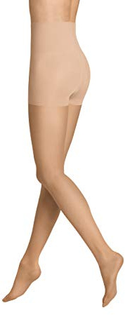 ITEM m6 Strumpfhose für Damen 15 DEN – Highwaist Tights in Hautfarbe mit Control Top – Bequeme Feinstrumpfhose ohne Zehen – Schicke Pantyhose mit Shaping Look