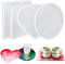 Oversized Coaster Resin Mould 4 Styles Silicone Moulds Epoxy Resin Casting Molds Cup Plate Bowl Mats Tray Reusable Round Heart Jewelry Making Display Holder for Home Decor DIY Valentine's Day Gifts
