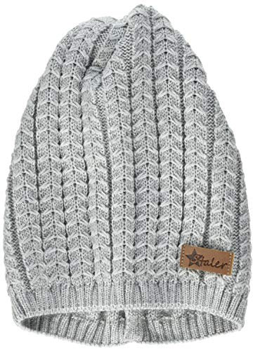 Sterntaler Unisex Baby Strickmütze, Silber mel., Gr. 39