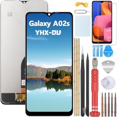 YHX-OU 6.50'' Pantalla LCD para Samsung Galaxy A20s SM-A207F SM-A207M SM-A2070 LCD Display Asamblea Pantalla Táctil Completa Reemplazo de Pantalla + Herramienta + Vidrio Templado(Negro)
