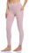 Colorfulkoala 7/8 Leggings Damen mit Taschen High Waist Sportleggings Blickdicht Scrunch Bauchweg Yogahose Sporthose, Rosa Wildleder, XL