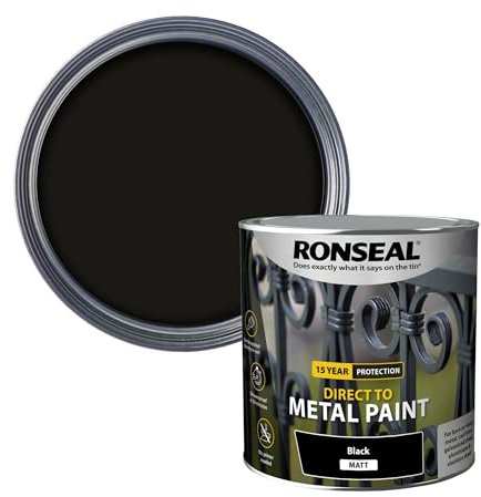 Ronseal Direct to Metal Paint Black Matt 2.5L