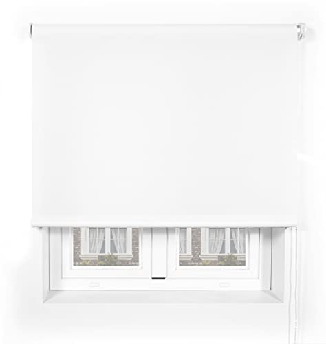 Blindecor Ara Premium | Store uni translucide de Haute qualité - Blanc, 190 x 240 cm (Largeur x Hauteur) | Taille du Tissu 187 x 235 cm. Stores de fenêtre