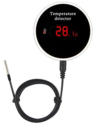 WiFi Temperature Sensor Smart Thermometer: Digital Temperature Monitor Gauge with Waterproof External Probe, App Alert & Buzzer Alarm, Rechargeable Battery, for Freezer, Refrigerator, Fish Tank