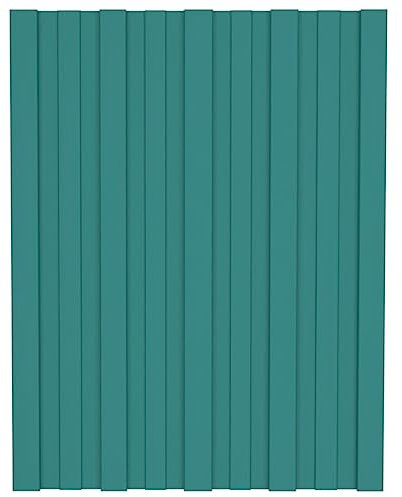 vidaXL 36x Panel para Tejado Plancha Lámina de Techo para Garaje Caseta Placa Cobertizos Establos Casas Móviles Acero Galvanizado Verde 60x45 cm