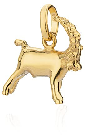 NKlaus Kettenanhänger Sternzeichen Steinbock klein 333 Gelb Gold 13,2mm Zodiak Horoskop 9554