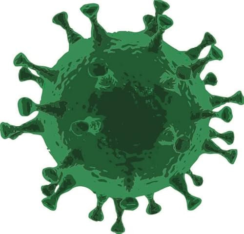 U24 Aufkleber Virus grün 10 x 10 cm Autoaufkleber Sticker Konturschnitt