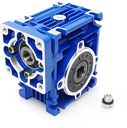RATTMMOTOR Ingranaggio a vite senza fine NMRV030, coppia elevata trasmissione a vite senza fine, Worm Gearbox, trasmissione 50: 1, ingresso 11 mm, uscita 14 mm, per motore passo-passo Nema23