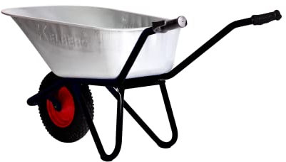Schubkarre Agro 130L KTL Schwarze Schubkarre verzinkte Mulde Premium Kelberg 1x Rad 4PR