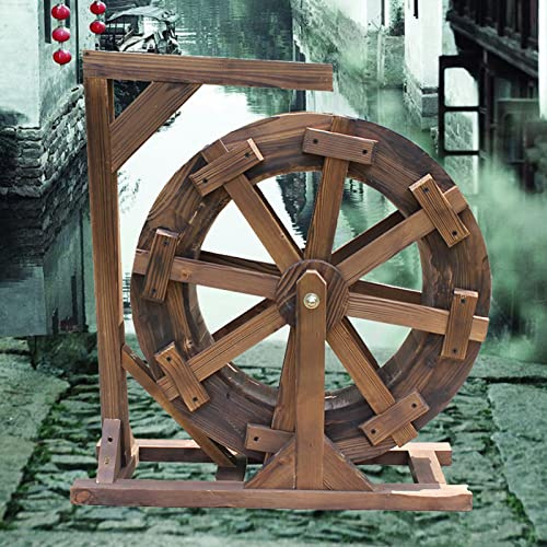 Fontaine de Jardin en bois Cascade Eau de roue à aubes Fontaines de d'eau Garden extérieures Caractéristique de l'eau Décor De Fontaine Paysage Eau décoratif for patio,terrasse ( Size : Diameter 30cm(