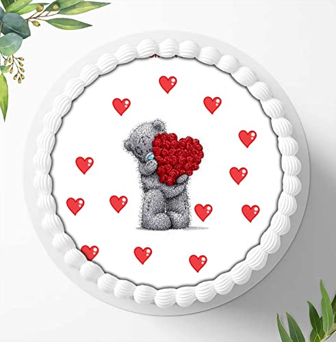 Für die Geburtstags Torte, Zuckerbild kompatibel mit: Teddybär Tortenbild, Essbares Foto für Torten, Fondant, Tortenaufleger Ø 20cm, 0338z