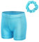 XFGIRLS Gymnastik-Shorts für Mädchen, glitzernd, Ballett-Tanz, Tumbling, athletische Shorts, 3–12 Jahre, hellblau, 5-6 Jahre