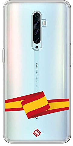 Movilshop Funda para [ OPPO Reno 2Z ] Dibujo Auténtico [ Bandera España ] de Silicona Flexible Transparente Carcasa Case Cover Gel para Smartphone.