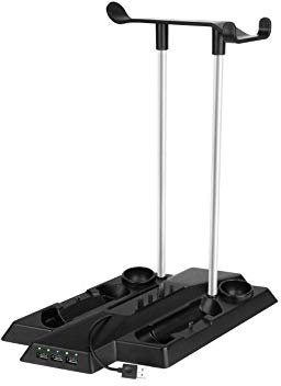 MDYH JJTTW AYSMG Portable Charge Stand Base Movable Charging Station Stand Storage Dual Controller Charging Station For PS4 and PS VR Headset