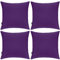 Coddsmz Confezione da 4 federe decorative in 100% cotone 40 x 40 cm, quadrate per cuscini per la casa letto divano (viola, 4 confezioni da 16 x 16/40 x 40 cm)
