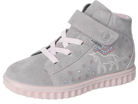 RICOSTA Mädchen Stiefel Jeannie, Kinder Boots, lose Einlage, RicostaTEX, Klettstiefel, Booties, wasserdicht, Graphit (450), 29 EU