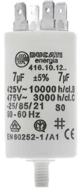 Capacitor For Hoover HLV8LG HLV9LF HLD10DG Tumble Dryer Ducatti 7µF Microfarad