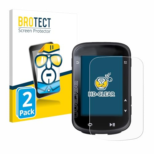 BROTECT Schutzfolie für iGPSPORT BSC200 | 2 Stück Transparenter Displayschutz Made in Germany Klare Displayschutz-Folie Clear Einfache Montage Case-Friendly