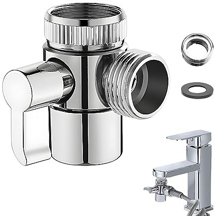 RICHDMI Valvola G1/2” a Tre Vie, Deviatore Del Blocco Doccia, Valvola Angolo per Ottone Massiccio a 3 Vie Braccio Doccia Deviatore Doccetta Con Guarnizioni, Usata per Lavatrice, Lavandino, Doccia..