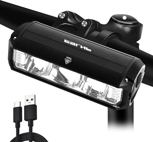 Bike Lights Set USB Rechargeable, 1200LM Super Bright Bike Front Light Flashlight 4 Lighting Modes, Waterproof Bicycle Lights for All Bike Mountain