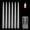 Taper Candle Lights, Battery Operated Flickering 6PCS Tall Flameless Candles with Remote for Wedding, Christmas, Valentine's Day Party