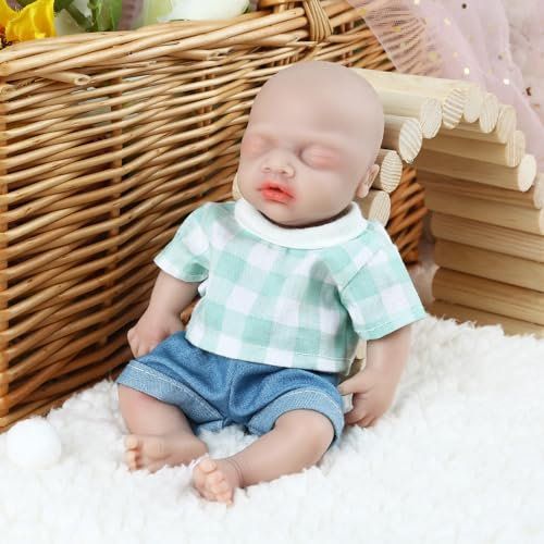 Vollence 18 cm Bambolina in Silicone Minuscola Adatta a Bambini in Età Prescolare dai 3 Anni in Su - Ragazzo