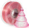 iSANMATE Transparent Glitzer PLA Filament 1,75mm, Klarer Glitzer PLA Filament, Mehrfarbiges 3D-Drucker-Filament PLA 1KG/2.2lb Spule, Clear Filament (PLA-Glitter-Pink)