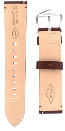 Fossil Armbanduhren für Herren 22mm, Braun Leder, original ersatzband für FS4813