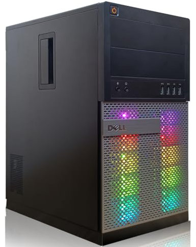 Dell Gamer-PC, fester Gaming-PC, Quad Core I7 bis 3,8 GHz, Radeon RX 550 4 GB GDDR5, 32 GB RAM, 1 TB SSD, WiFi 600 M, Bluetooth 5.0, W10P65 (Generalüberholt)