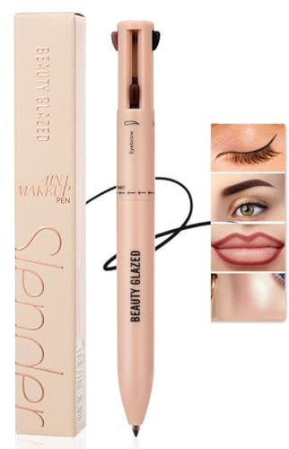 4-in-1-Makeup-Stift, Eyeliner, Brow Liner, Lip Liner & Highlighter-Stift, wasserfester, langanhaltender All-in-One-Makeup-Stift, Eyeliner, Augenbrauenstift, Lippenkonturenstift und Textmarker (#101)