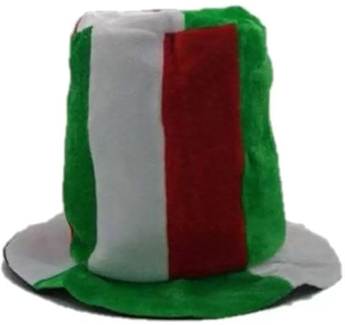 Zeus Party CILINDRO TRICOLORE ITALIA CAPPELLO PER TIFARE GLI AZZURRI AGLI EUROPEI