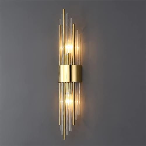 Moderne Wandleuchten für Wohnräume, Schlafzimmer Wandleuchte, Vanity Kristall Wandlampe, Luxus LED Licht, Schlafzimmer, Hotel, Nachttischlampe, Flur, Gang (Gold)