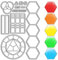 craspire Palette Klare Gummistempel Farbmuster Wiederverwendbare Retro Vintage Transparente Silikonstempelsiegel Für DIY Scrapbooking Journaling Kartenherstellung Dekor Fotoalbum Dekorativ