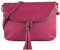 modamoda de T07L / T139L Damen Leder kleine Umhängetasche 2 Modelle handmade in Italy, Farbe:Pink