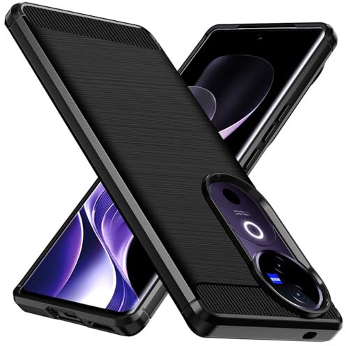 iVoler Cover per Vivo V40 5G, [Protezione Antiurto di Grado Militare] Custodia Sottile Morbida in Silicone TPU Anti-Impronte Anti-Graffio Protettiva Case, Nero