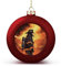 YHEGBFD Weihnachtskugeln, Feuerwehrmann, Feuerwehrmann, Flammendruck, Weihnachtsbaumschmuck, Set für Feiertage, Party, Dekoration, 2 Stück