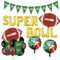 Bluelves XXL American Football Deko,36pcs Super Bowl Deko,NFL Dekoration Party,NFL Super Bowl Folienluftballons 2025,Football Deko NFL,Superbowl Party Deko，SUPERBOWL,Wimpelkette Touchdown-B