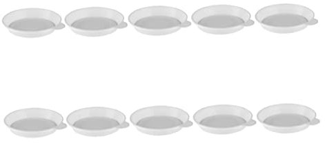 Happyyami 10pièces Soucoupe Plastique pour Pots De De Diamètre pour Plantes Et Bonsai Couleur Blanche avec Poignée pour Transport Facile