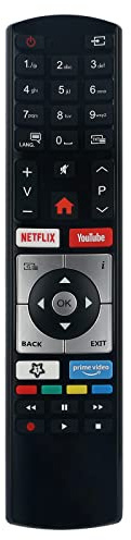 Mando a Distancia de Repuesto Aptos para Telefunken QILIVE TV TFL32SWB17/2 XU55E512 D43U600M4CWII D43U7000M4CWH 49U70 0M4CWH 32DTH531 49DTU652 55DTU652 D32F289M4CWII D32HXU43E512 D32H289N4CWD