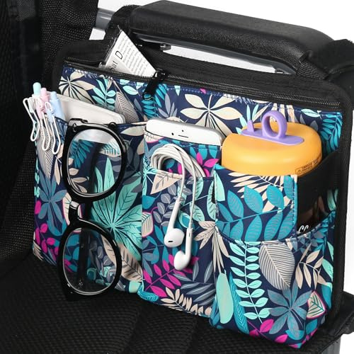 CTWWFS Upgraded Wheelchair Side Bag with Cup Holder Armrest Accessories for Wheelchair, Roller, Walker, Free Your Hands, Bring You Great Life Experience(leave)