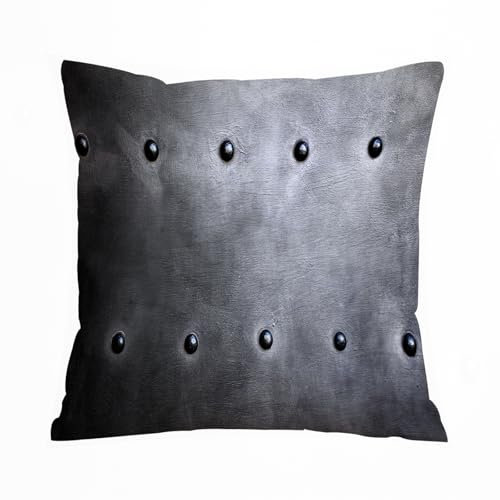 ERRTU Kissenbezug 40x40 cm,Industrial, Grunge Plate Armor Digitaldruck mit Industriemotiv, Mehrfarbig,Dekokissen Kissenbezüge Deko Kissen Bezug Wohnzimmer Zierkissen für Sofa Stuhl Bett Garten