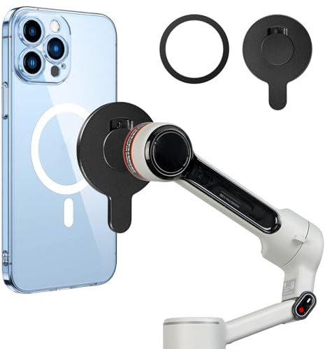 Aerbeis Magnet Clamp Adapter for Insta360 Flow 2 Pro, Magnetic Mount Clip for Insta 360 Flow pro 2, Smartphone Gimbal Expansion Insta 360 Clamp Stabilizer Accessories